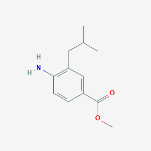 molecular formula C12H17NO2 B2863829 Methyl 4-amino-3-(2-methylpropyl)benzoate CAS No. 2253639-71-1