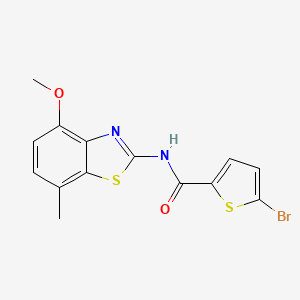 molecular formula C14H11BrN2O2S2 B2863837 5-bromo-N-(4-methoxy-7-methylbenzo[d]thiazol-2-yl)thiophene-2-carboxamide CAS No. 896676-10-1