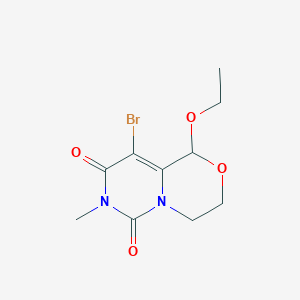 molecular formula C10H13BrN2O4 B286384 9-bromo-1-ethoxy-7-methyl-3,4-dihydropyrimido[6,1-c][1,4]oxazine-6,8(1H,7H)-dione 