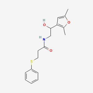N-(2-(2,5-dimethylfuran-3-yl)-2-hydroxyethyl)-3-(phenylthio)propanamide