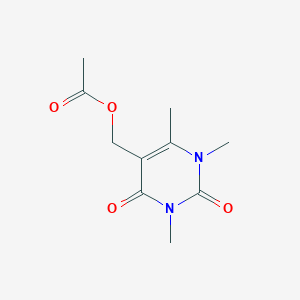 molecular formula C10H14N2O4 B286385 (1,3,6-Trimethyl-2,4-dioxo-1,2,3,4-tetrahydro-5-pyrimidinyl)methyl acetate 