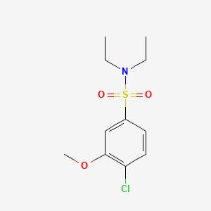 molecular formula C11H16ClNO3S B2863855 4-chloro-N,N-diethyl-3-methoxybenzenesulfonamide CAS No. 409357-28-4