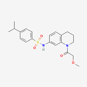4-isopropyl-N-(1-(2-methoxyacetyl)-1,2,3,4-tetrahydroquinolin-7-yl)benzenesulfonamide