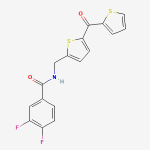 molecular formula C17H11F2NO2S2 B2863865 3,4-DIFLUORO-N-{[5-(THIOPHENE-2-CARBONYL)THIOPHEN-2-YL]METHYL}BENZAMIDE CAS No. 1421482-88-3