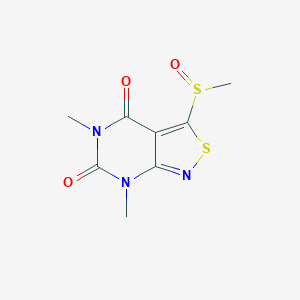 molecular formula C8H9N3O3S2 B286387 5,7-dimethyl-3-(methylsulfinyl)isothiazolo[3,4-d]pyrimidine-4,6(5H,7H)-dione 