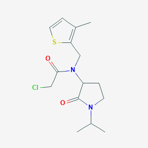 2-Chloro-N-[(3-methylthiophen-2-yl)methyl]-N-(2-oxo-1-propan-2-ylpyrrolidin-3-yl)acetamide