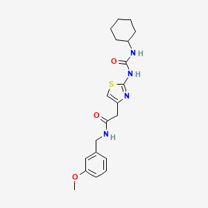 2-(2-(3-cyclohexylureido)thiazol-4-yl)-N-(3-methoxybenzyl)acetamide