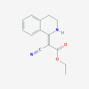 molecular formula C14H14N2O2 B2863876 ethyl 2-cyano-2-[(1Z)-1,2,3,4-tetrahydroisoquinolin-1-ylidene]acetate CAS No. 77014-58-5