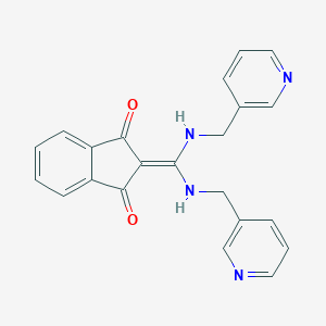 molecular formula C22H18N4O2 B286388 2-[bis(pyridin-3-ylmethylamino)methylidene]indene-1,3-dione 