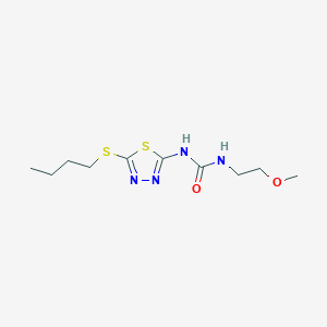 molecular formula C10H18N4O2S2 B2863881 1-(5-(Butylthio)-1,3,4-thiadiazol-2-yl)-3-(2-methoxyethyl)urea CAS No. 1171013-42-5