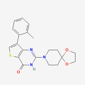 2-(1,4-dioxa-8-azaspiro[4.5]decan-8-yl)-7-(o-tolyl)thieno[3,2-d]pyrimidin-4(3H)-one