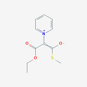 molecular formula C11H13NO3S B286390 3-Ethoxy-1-methylsulfanyl-3-oxo-2-pyridin-1-ium-1-ylprop-1-en-1-olate 