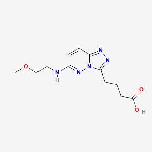 4-{6-[(2-Methoxyethyl)amino][1,2,4]triazolo[4,3-b]pyridazin-3-yl}butanoic acid
