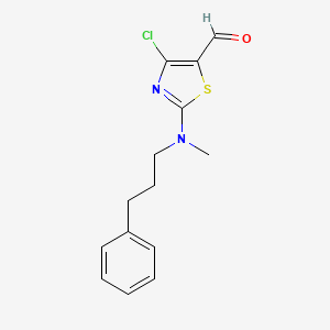 4-Chloro-2-(methyl(3-phenylpropyl)amino)thiazole-5-carbaldehyde