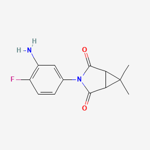 3-(3-Amino-4-fluorophenyl)-6,6-dimethyl-3-azabicyclo[3.1.0]hexane-2,4-dione