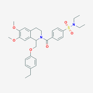 N,N-diethyl-4-(1-((4-ethylphenoxy)methyl)-6,7-dimethoxy-1,2,3,4-tetrahydroisoquinoline-2-carbonyl)benzenesulfonamide