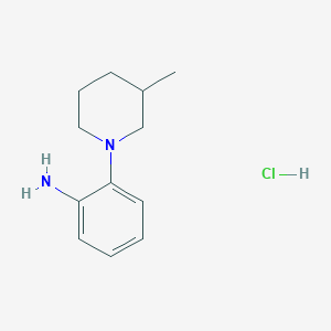 molecular formula C12H19ClN2 B2863912 2-(3-Methylpiperidin-1-yl)aniline hydrochloride CAS No. 1209906-18-2