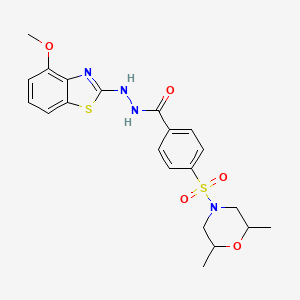 4-((2,6-dimethylmorpholino)sulfonyl)-N'-(4-methoxybenzo[d]thiazol-2-yl)benzohydrazide