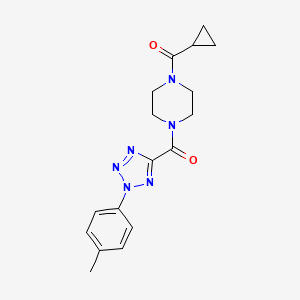 (4-(cyclopropanecarbonyl)piperazin-1-yl)(2-(p-tolyl)-2H-tetrazol-5-yl)methanone