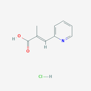 molecular formula C9H10ClNO2 B2863925 2-Methyl-3-(pyridin-2-yl)prop-2-enoic acid hydrochloride CAS No. 1909358-81-1