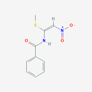 molecular formula C10H10N2O3S B286393 N-[2-nitro-1-(methylsulfanyl)vinyl]benzamide 
