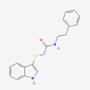 molecular formula C18H18N2OS B2863930 2-((1H-indol-3-yl)thio)-N-phenethylacetamide CAS No. 862825-86-3