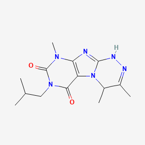 molecular formula C14H20N6O2 B2863932 7-isobutyl-3,4,9-trimethyl-7,9-dihydro-[1,2,4]triazino[3,4-f]purine-6,8(1H,4H)-dione CAS No. 922475-29-4