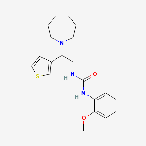 molecular formula C20H27N3O2S B2863935 1-(2-(Azepan-1-yl)-2-(thiophen-3-yl)ethyl)-3-(2-methoxyphenyl)urea CAS No. 1105238-77-4