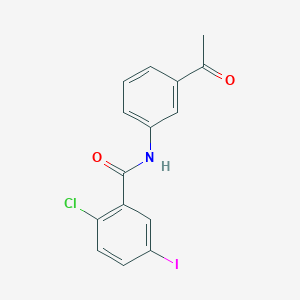 molecular formula C15H11ClINO2 B2863936 N-(3-acetylphenyl)-2-chloro-5-iodobenzamide CAS No. 425631-51-2