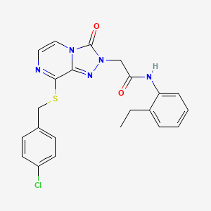 2-{8-[(4-chlorobenzyl)sulfanyl]-3-oxo[1,2,4]triazolo[4,3-a]pyrazin-2(3H)-yl}-N-(2-ethylphenyl)acetamide