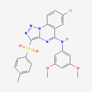 7-chloro-N-(3,5-dimethoxyphenyl)-3-[(4-methylphenyl)sulfonyl][1,2,3]triazolo[1,5-a]quinazolin-5-amine