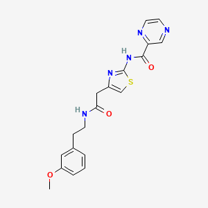 molecular formula C19H19N5O3S B2863943 N-(4-(2-((3-methoxyphenethyl)amino)-2-oxoethyl)thiazol-2-yl)pyrazine-2-carboxamide CAS No. 1206988-42-2