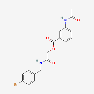 {[(4-Bromophenyl)methyl]carbamoyl}methyl 3-acetamidobenzoate