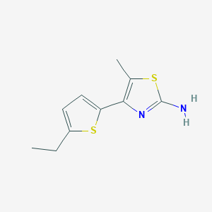 molecular formula C10H12N2S2 B2863950 4-(5-Ethyl-thiophen-2-yl)-5-methyl-thiazol-2-ylamine CAS No. 781574-99-0