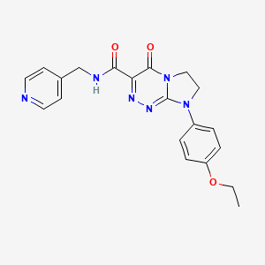 molecular formula C20H20N6O3 B2863954 8-(4-ethoxyphenyl)-4-oxo-N-(pyridin-4-ylmethyl)-4,6,7,8-tetrahydroimidazo[2,1-c][1,2,4]triazine-3-carboxamide CAS No. 946231-03-4