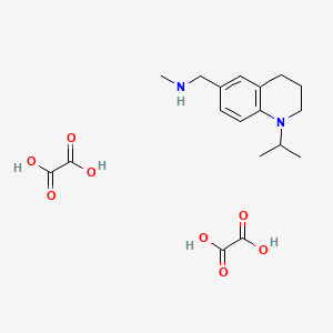 molecular formula C18H26N2O8 B2863956 1-(1-异丙基-1,2,3,4-四氢喹啉-6-基)-N-甲基甲胺二草酸盐 CAS No. 1559062-09-7