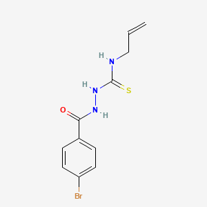 molecular formula C11H12BrN3OS B2863964 (Z)-N-allyl-2-(4-bromobenzoyl)hydrazinecarbimidothioic acid CAS No. 306278-81-9