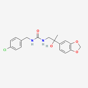 molecular formula C18H19ClN2O4 B2863968 1-(2-(Benzo[d][1,3]dioxol-5-yl)-2-hydroxypropyl)-3-(4-chlorobenzyl)urea CAS No. 1396675-88-9