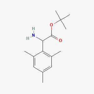 molecular formula C15H23NO2 B2863975 Tert-butyl 2-amino-2-(2,4,6-trimethylphenyl)acetate CAS No. 2248259-24-5