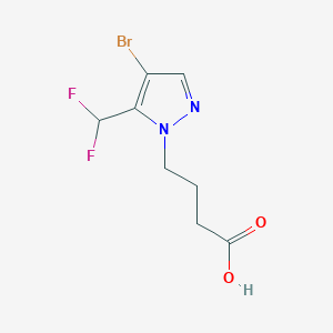 4-[4-Bromo-5-(difluoromethyl)pyrazol-1-yl]butanoic acid
