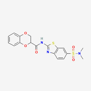 N-(6-(N,N-dimethylsulfamoyl)benzo[d]thiazol-2-yl)-2,3-dihydrobenzo[b][1,4]dioxine-2-carboxamide