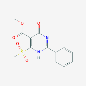 molecular formula C13H12N2O5S B286399 methyl 6-methylsulfonyl-4-oxo-2-phenyl-1H-pyrimidine-5-carboxylate 