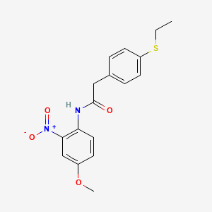 molecular formula C17H18N2O4S B2863993 2-(4-(乙硫基)苯基)-N-(4-甲氧基-2-硝基苯基)乙酰胺 CAS No. 941971-39-7