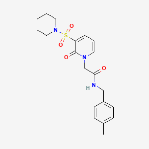 molecular formula C20H25N3O4S B2863995 N-(4-methylbenzyl)-2-(2-oxo-3-(piperidin-1-ylsulfonyl)pyridin-1(2H)-yl)acetamide CAS No. 1251562-15-8