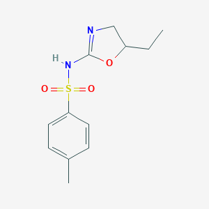 molecular formula C12H16N2O3S B286400 N-(5-ethyl-1,3-oxazolidin-2-ylidene)-4-methylbenzenesulfonamide 