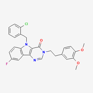 5-(2-chlorobenzyl)-3-(3,4-dimethoxyphenethyl)-8-fluoro-3H-pyrimido[5,4-b]indol-4(5H)-one