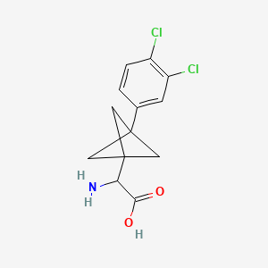 molecular formula C13H13Cl2NO2 B2864012 2-Amino-2-[3-(3,4-dichlorophenyl)-1-bicyclo[1.1.1]pentanyl]acetic acid CAS No. 2287266-27-5