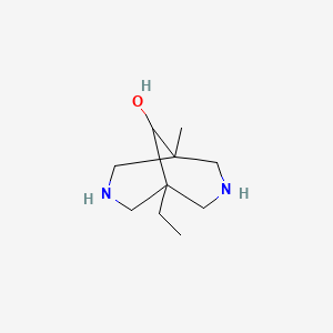 molecular formula C10H20N2O B2864014 1-Ethyl-5-methyl-3,7-diazabicyclo[3.3.1]nonan-9-ol CAS No. 930395-83-8