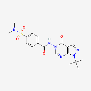 molecular formula C18H22N6O4S B2864025 N-(1-(tert-butyl)-4-oxo-1H-pyrazolo[3,4-d]pyrimidin-5(4H)-yl)-4-(N,N-dimethylsulfamoyl)benzamide CAS No. 899752-07-9