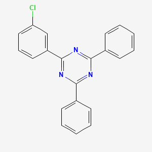 molecular formula C21H14ClN3 B2864031 2-(3-Chlorophenyl)-4,6-diphenyl-1,3,5-triazine CAS No. 307929-32-4